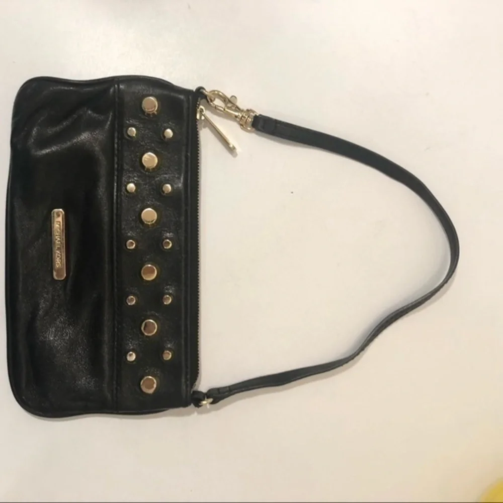 Michael kors leather studded mini bag wristlet